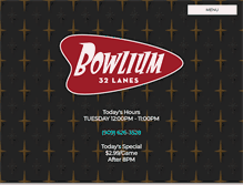 Tablet Screenshot of bowlium.com